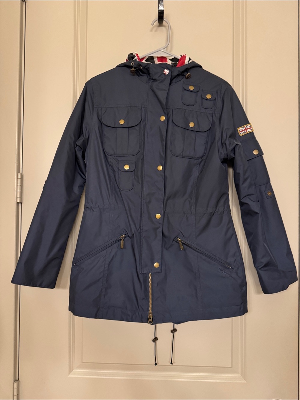 Barbour Navy Hooded Jacket - waterproof
